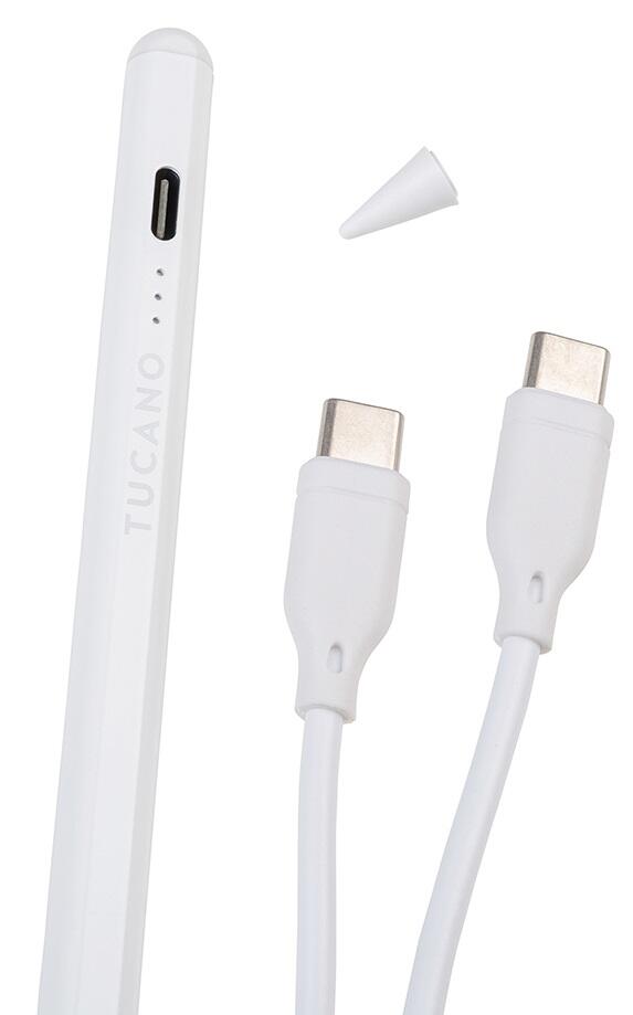 Tucano Active Stylus Pen mit USB-C für das Apple iPad - Weiß Tucano Active Stylus Pen mit USB-C für das Apple iPad - Weiß